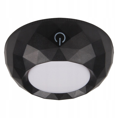 2x Lampka Podszafkowa LED Samoprzylepna Okrągła na Baterie 4000K 3xAAA Czarna