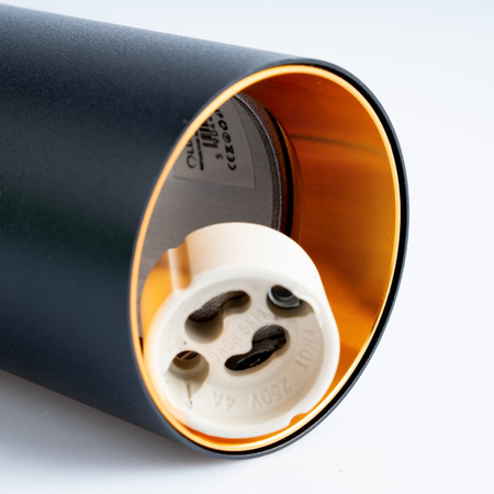 Zestaw Szyna Oświetleniowa Szynoprzewód 1m + 4x Reflektor Szynowy SAGI GU10 Czarno Złoty LUMILED