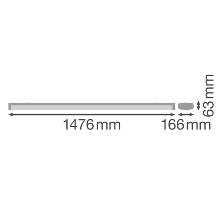 Lampa Oprawa Liniowa Listwa Oświetleniowa 45W 6165lm 4000K Neutralna Ściemnialna Biały Linear Ledvance
