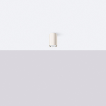 Lampa Sufitowa Reflektor Tuba Spot 1x GU10 Beżowa Karbon Deep Space SL.1587 Sollux