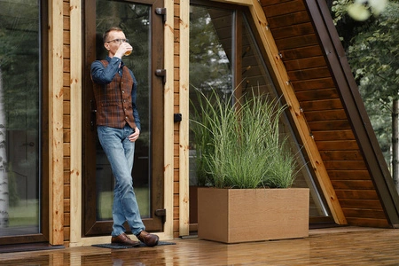 Kwietnik Donica Skrzynka na Kółkach EKO Recykling 80x40cm Ogrodowa Domowa Beton Czarna