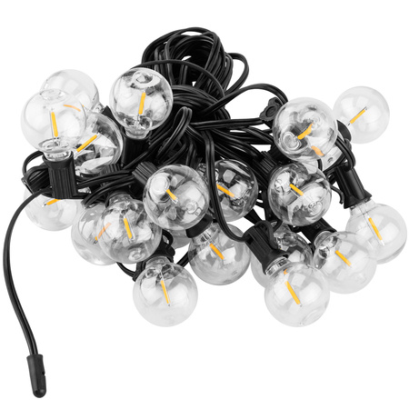 Girlanda Solarna Ogrodowa 20x LED Ozdobne Kuleczki 10,55m 2700K Ciepła + Pilot CALLIS2 LUMILED