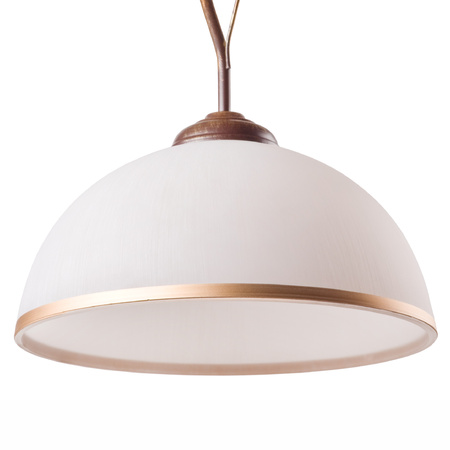 Lampa Sufitowa Wisząca RETRO E27 Biała Drewniana Klasyczna LM-1.24 Lamkur