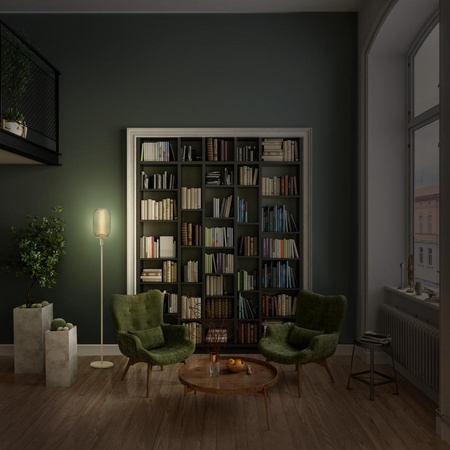 Lampa Stojąca Wysoka Oprawa Podłogowa Dekoracyjna Vintage 1xE27 Beżowa Stick LEDVANCE