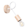 Lampa Ścienna Kinkiet 1x E27 Naturalne Drewno Biała Ember Peach Puff SL.1473 Sollux
