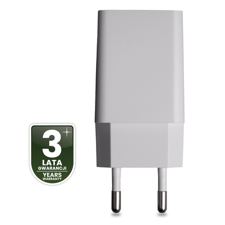 Ładowarka Zasilacz 1x USB 5V/3A DC Adapter Lampek Biurkowych Biały Lumiled