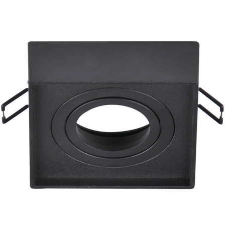 Oprawa Sufitowa Podtynkowa MR16 GAJA Tuba Spot Kwadratowa Ruchoma Czarna GOLDLUX