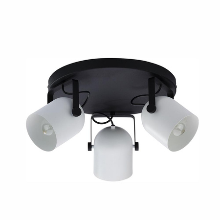 Lampa Sufitowa Natynkowa SPECTRA BLACK/WHITE Ruchoma Czarno-Biała Nowoczesna 3xE27 3491 TK Lighting
