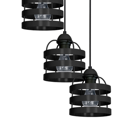 Lampa Wisząca Sufitowa LARS Czarna 3xE27 Milagro