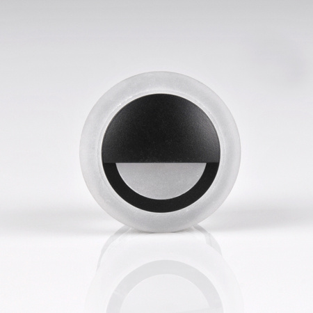 Lampa oprawa schodowa podtynkowa LED ogrodowa 3W 40lm IP44 4000K czarna Q4 GOLDLUX (Polux)