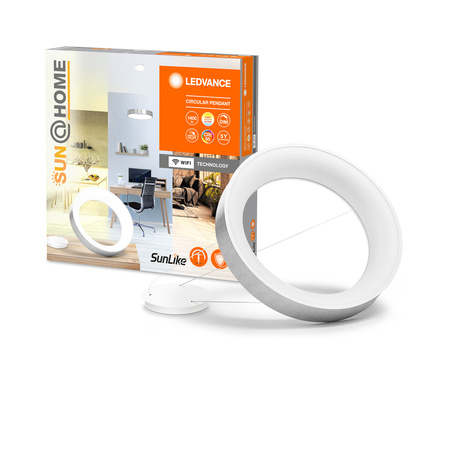 Lampa Wisząca Sufitowa LED 18.5W 500lm CCT Ściemnialna Srebrny SMART+ WiFi Sun@Home Ledvance