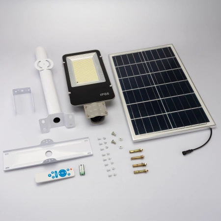 Lampa Solarna Uliczna LED 1500W 150000lm 6500K Zimna Czujnik Zmierzchu MOCNA Latarnia Ogrodowa z Regulowanym Panelem + Uchwyt i Pilot