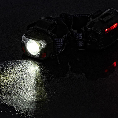 Latarka Czołowa LED Akumulatorowa 1200 lm SST40 + Sensor Ruchu IP44 6 Trybów Pracy VA0103 Vayox