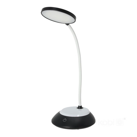 Lampka Biurkowa Stołowa LED 5W 200lm CCT 270° Akumulatorowa Czarna Visua Kobi