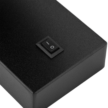 Lampa ścienna Kinkiet GU10 RING z włącznikiem czarny