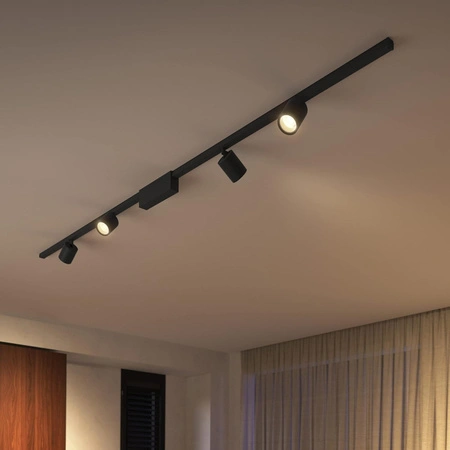 Reflektor Szynowy LED 5.2W 510lm IP20 White and Color Ambiance RGB + TW Czarna Inteligentna SMART Zigbee Bluetooth Perifo Philips HUE