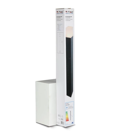 Lampa Ogrodowa Słupek GU10 IP54 80CM Kwadratowy Czarny mat VT-7615 V-TAC