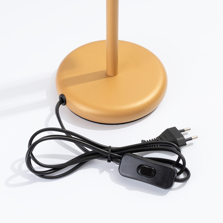 Lampa Biurkowa Stojąca Stołowa Nocna Szkolna 1x G9 Złota Pastelo Ocean Green SL.1470 Sollux