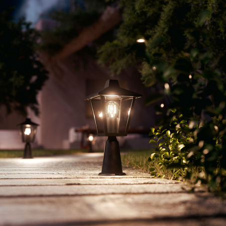 Lampa Ogrodowa Zewnętrzna SŁUPEK 38.5cm LATARNIA E27 IP44 Kinno Philips