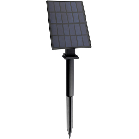 Lampa Solarna Ogrodowa LED 3000K IP65 Wbijana Czarna Kierunkowa 3x Reflektor RAGUS LUMILED