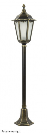 Lampa Ogrodowa Zewnętrzna Słupek LATARNIA E27 Retro Classic K 5002/2 114cm czarny Su-Ma