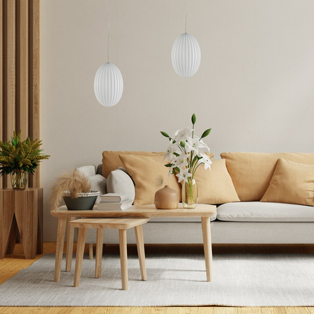 Lampa Wisząca Sufitowa BRAGA Biała 1xE27 Milagro