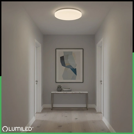 Plafon LED Lampa Sufitowa Natynkowa SALUS2 48W IP44 CCT Biały Okrągły 40cm + PILOT LUMILED