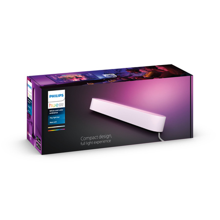 Lampka Biurkowa Podłużna LED 6.7W 500lm IP20 White and Color Ambiance RGB + TW Biała 25cm Inteligentna SMART Zigbee Bluetooth Play Philips HUE
