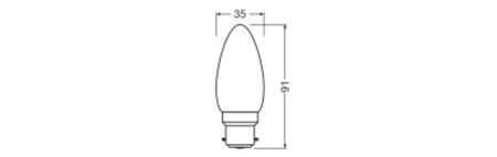 Żarówka LED B35 E14 Świeczka 3.4W = 40W 470lm 2700K Ciepła 300° Filament STAR CLASSIC Osram