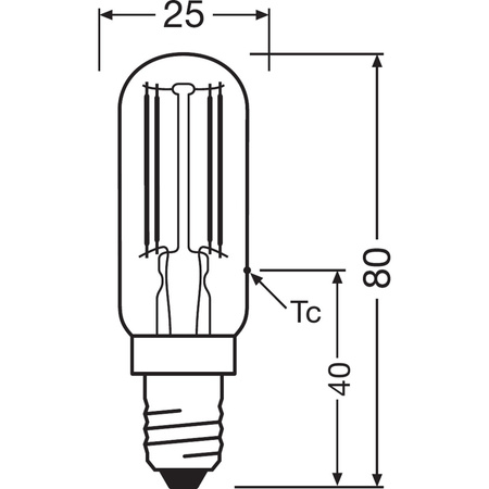 Żarówka LED T25 Tubularna E14 4.9W = 55W 730lm 2700K Ciepła 300° SPECIAL Osram
