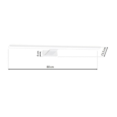 Lampa Ścienna Kinkiet SHINE Biała 80cm 15W LED Milagro