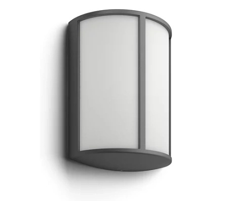 Kinkiet Ogrodowy Lampa Elewacyjna Zewnętrzna LED 6W 600lm 2700K IP44 Antracyt Stock Philips