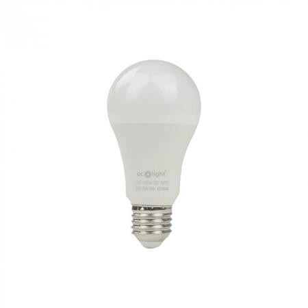 Żarówka LED A60 E27 15W 1350lm 6500K Zimna Ecolight