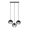 Lampa Sufitowa Wisząca Zwis 3x E27 Kulista Czarna Nowoczesna Tulos Sollux