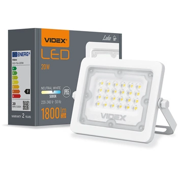 Naświetlacz LED 20W 1800lm 5000K IP65 Biały VIDEX LUCA