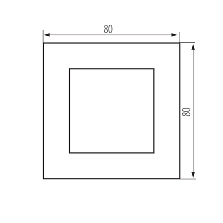 Ramka Pojedyncza Pozioma Natynkowa do Gniazdka Biała BIURO Kanlux