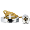 Lampa Wisząca Oprawa E27 Chromowy klosz z beżowym kablem VT-7338 V-TAC