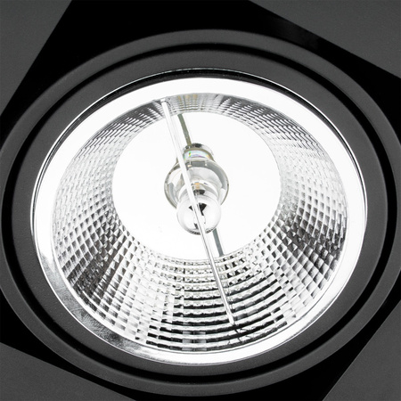 Oprawa Podtynkowa Halogenowa Ruchoma GU10 ES111 Kwadratowa Czarna