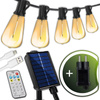 ZESTAW Girlanda Solarna PYRIS 40x LED 2700K 14,5m PILOT + Adapter Sieciowy 8W LUMILED