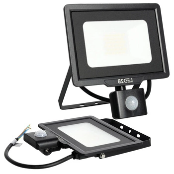 Naświetlacz LED Zewnętrzny Ogrodowy 30W 2550lm 4000K Neutralny 120° z Czujnikiem Ruchu i Zmierzchu IP65 Czarny MHC Kobi