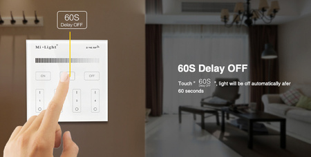 Panel naścienny LED MONO Ściemniacz 4 STREFOWY Mi-Light - B1