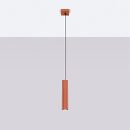 Lampa Wisząca Sufitowa Zwis Tuba Spot 1x GU10 Ochra Czerwona Karbon Deep Space SL.1630 Sollux