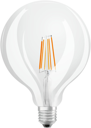Żarówka LED G124 Kula E27 11W = 100W 1521lm 2700K Ciepła CRI90 300° Filament Ściemnialna SUPERSTAR PLUS CLASSIC Osram