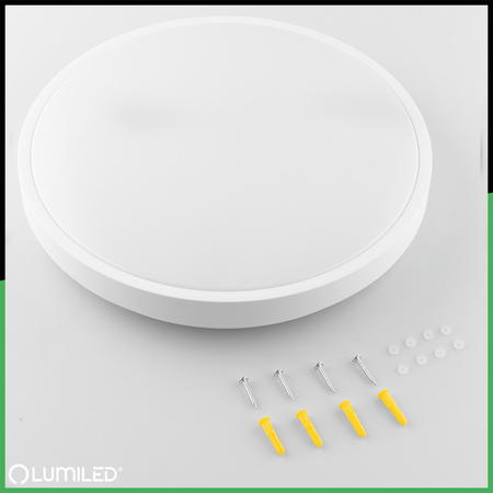 Plafon LED Lampa Sufitowa Natynkowa 24W 4000K CELIS Okrągły IP44 Biały Ring ALS LUMILED