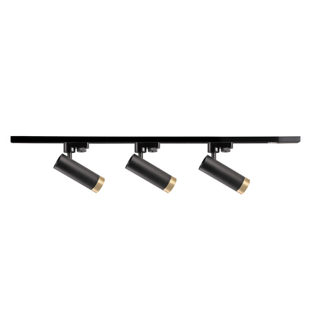 Zestaw Szynowy Szynoprzewód Szyna Listwa 1-Fazowa + 3x Reflektor GU10 Czarna FADO Sanico Goldlux