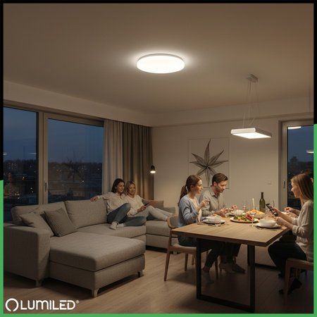 Plafon LED Lampa Sufitowa Natynkowa 24W 4000K CELIS Okrągły IP44 Czujnik Ruchu ALS LUMILED