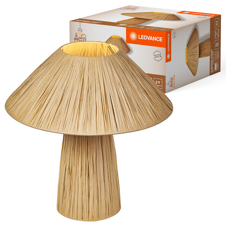 Lampa Stołowa Oprawa Biurkowa Stojąca Dekoracyjna E27 Brązowy USB-C Decor Ledvance