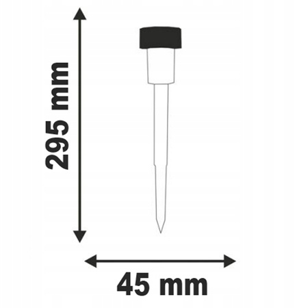 Lampa Ogrodowa LED Solarna Wbijana satyna INOX / CHROM