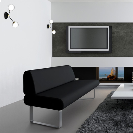 Lampa Ścienna Kinkiet JOY Czarna Złota 2xE14 Milagro