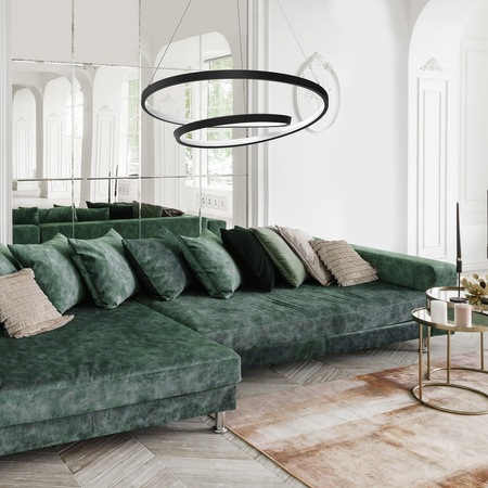 Lampa Wisząca Sufitowa LUCERO Czarna 48W LED Milagro